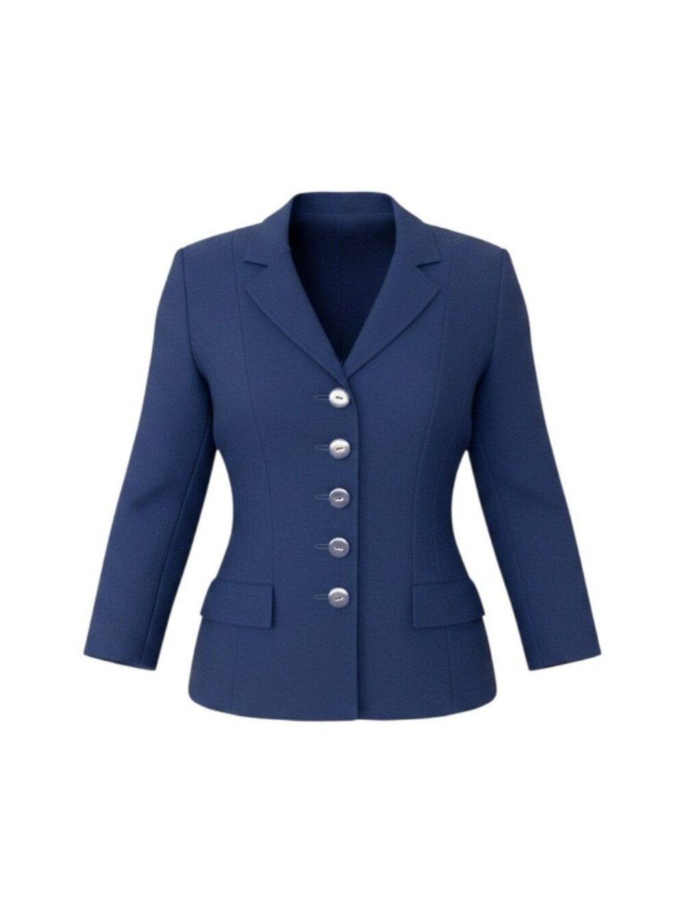 Dior Tailored Jacket Logo Button Lightweight 11 Navy Wool